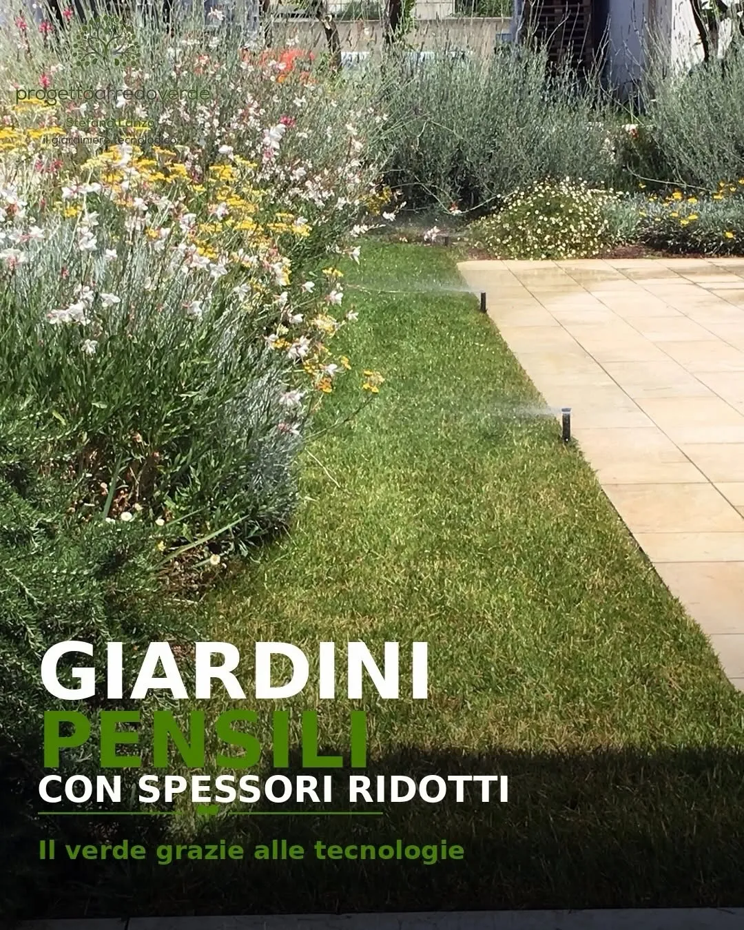 Giardino premium al tramonto